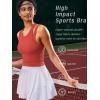 imageRUNNING GIRL Sports Bras for Women High Impact Seamless Ribbed Longline High Neck Workout Crop Tank TopsBred