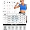 imageRUNNING GIRL Sports Bras for Women High SupportSeamless Ribbed Longline High Neck Sports Bra Racerback Padded Crop Top YogaAbright Blue