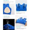 imageRUNNING GIRL Sports Bras for Women High SupportSeamless Ribbed Longline High Neck Sports Bra Racerback Padded Crop Top YogaAbright Blue