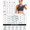 imageRUNNING GIRL Sports Bras for Women High SupportSeamless Ribbed Longline High Neck Sports Bra Racerback Padded Crop Top YogaAdark Grey