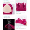 imageRUNNING GIRL Sports Bras for Women High SupportSeamless Ribbed Longline High Neck Sports Bra Racerback Padded Crop Top YogaAhot Pink