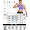 imageRUNNING GIRL Sports Bras for Women High SupportSeamless Ribbed Longline High Neck Sports Bra Racerback Padded Crop Top YogaApurple
