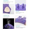 imageRUNNING GIRL Sports Bras for Women High SupportSeamless Ribbed Longline High Neck Sports Bra Racerback Padded Crop Top YogaApurple