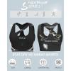 imageRUNNING GIRL Sports Bras for Women High SupportSeamless Ribbed Longline High Neck Sports Bra Racerback Padded Crop Top YogaBblack