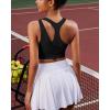 imageRUNNING GIRL Sports Bras for Women High SupportSeamless Ribbed Longline High Neck Sports Bra Racerback Padded Crop Top YogaBblack