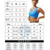 imageRUNNING GIRL Sports Bras for Women High SupportSeamless Ribbed Longline High Neck Sports Bra Racerback Padded Crop Top YogaBblue