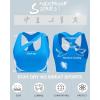 imageRUNNING GIRL Sports Bras for Women High SupportSeamless Ribbed Longline High Neck Sports Bra Racerback Padded Crop Top YogaBblue