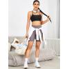 imageRUNNING GIRL YBack Sports Bras for Women Medium Impact Wirefree Padded Bra Workout Crop Top Longline Sports Bra Push upBlack