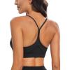 imageRUNNING GIRL YBack Sports Bras for Women Medium Impact Wirefree Padded Bra Workout Crop Top Longline Sports Bra Push upBlack