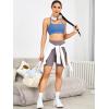 imageRUNNING GIRL YBack Sports Bras for Women Medium Impact Wirefree Padded Bra Workout Crop Top Longline Sports Bra Push upBlue