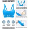 imageRUNNING GIRL YBack Sports Bras for Women Medium Impact Wirefree Padded Bra Workout Crop Top Longline Sports Bra Push upBlue3