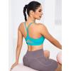 imageRUNNING GIRL YBack Sports Bras for Women Medium Impact Wirefree Padded Bra Workout Crop Top Longline Sports Bra Push upBright Green