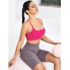 imageRUNNING GIRL YBack Sports Bras for Women Medium Impact Wirefree Padded Bra Workout Crop Top Longline Sports Bra Push upBright Pink