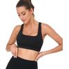 imageRUNNING GIRL YBack Sports Bras for Women Medium Impact Wirefree Padded Bra Workout Crop Top Longline Sports Bra Push upDblack