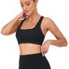 imageRUNNING GIRL YBack Sports Bras for Women Medium Impact Wirefree Padded Bra Workout Crop Top Longline Sports Bra Push upDblack