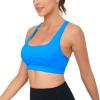 imageRUNNING GIRL YBack Sports Bras for Women Medium Impact Wirefree Padded Bra Workout Crop Top Longline Sports Bra Push upDblue