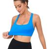 imageRUNNING GIRL YBack Sports Bras for Women Medium Impact Wirefree Padded Bra Workout Crop Top Longline Sports Bra Push upDblue