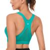 imageRUNNING GIRL YBack Sports Bras for Women Medium Impact Wirefree Padded Bra Workout Crop Top Longline Sports Bra Push upDgreen