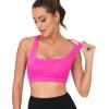 imageRUNNING GIRL YBack Sports Bras for Women Medium Impact Wirefree Padded Bra Workout Crop Top Longline Sports Bra Push upDpink
