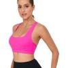 imageRUNNING GIRL YBack Sports Bras for Women Medium Impact Wirefree Padded Bra Workout Crop Top Longline Sports Bra Push upDpink