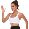 imageRUNNING GIRL YBack Sports Bras for Women Medium Impact Wirefree Padded Bra Workout Crop Top Longline Sports Bra Push upDwhite
