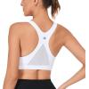 imageRUNNING GIRL YBack Sports Bras for Women Medium Impact Wirefree Padded Bra Workout Crop Top Longline Sports Bra Push upDwhite