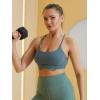 imageRUNNING GIRL YBack Sports Bras for Women Medium Impact Wirefree Padded Bra Workout Crop Top Longline Sports Bra Push upGreen
