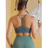imageRUNNING GIRL YBack Sports Bras for Women Medium Impact Wirefree Padded Bra Workout Crop Top Longline Sports Bra Push upGreen