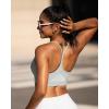 imageRUNNING GIRL YBack Sports Bras for Women Medium Impact Wirefree Padded Bra Workout Crop Top Longline Sports Bra Push upIcy Grey