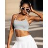 imageRUNNING GIRL YBack Sports Bras for Women Medium Impact Wirefree Padded Bra Workout Crop Top Longline Sports Bra Push upIcy Grey