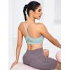 imageRUNNING GIRL YBack Sports Bras for Women Medium Impact Wirefree Padded Bra Workout Crop Top Longline Sports Bra Push upPale Green