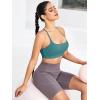 imageRUNNING GIRL YBack Sports Bras for Women Medium Impact Wirefree Padded Bra Workout Crop Top Longline Sports Bra Push upStorm Teal