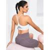imageRUNNING GIRL YBack Sports Bras for Women Medium Impact Wirefree Padded Bra Workout Crop Top Longline Sports Bra Push upWhite