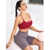 imageRUNNING GIRL YBack Sports Bras for Women Medium Impact Wirefree Padded Bra Workout Crop Top Longline Sports Bra Push upWinedred