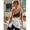 imageRUNNING GIRL YBack Sports Bras for Women Medium Impact Wirefree Padded Bra Workout Crop Top Longline Sports Bra Push upYblack
