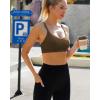 imageRUNNING GIRL YBack Sports Bras for Women Medium Impact Wirefree Padded Bra Workout Crop Top Longline Sports Bra Push upYbrown