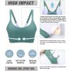 imageRUNNING GIRL YBack Sports Bras for Women Medium Impact Wirefree Padded Bra Workout Crop Top Longline Sports Bra Push upYgreen