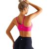 imageRUNNING GIRL YBack Sports Bras for Women Medium Impact Wirefree Padded Bra Workout Crop Top Longline Sports Bra Push upYrose Red