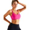 imageRUNNING GIRL YBack Sports Bras for Women Medium Impact Wirefree Padded Bra Workout Crop Top Longline Sports Bra Push upYrose Red
