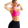 imageRUNNING GIRL YBack Sports Bras for Women Medium Impact Wirefree Padded Bra Workout Crop Top Longline Sports Bra Push upYrose Red