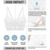 imageRUNNING GIRL YBack Sports Bras for Women Medium Impact Wirefree Padded Bra Workout Crop Top Longline Sports Bra Push upYwhite