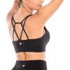 imageSports Bras for WomenPadded Sports Bra Tank Top Sexy Crisscross Back High Impact Longline Workout Yoga Bra1black