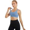 imageSports Bras for WomenPadded Sports Bra Tank Top Sexy Crisscross Back High Impact Longline Workout Yoga Bra1blue