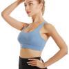 imageSports Bras for WomenPadded Sports Bra Tank Top Sexy Crisscross Back High Impact Longline Workout Yoga Bra1blue