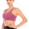 imageSports Bras for WomenPadded Sports Bra Tank Top Sexy Crisscross Back High Impact Longline Workout Yoga Bra1rose Red