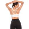 imageSports Bras for WomenPadded Sports Bra Tank Top Sexy Crisscross Back High Impact Longline Workout Yoga Bra1white