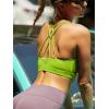 imageSports Bras for WomenPadded Sports Bra Tank Top Sexy Crisscross Back High Impact Longline Workout Yoga Bra2electric Lemon