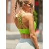 imageSports Bras for WomenPadded Sports Bra Tank Top Sexy Crisscross Back High Impact Longline Workout Yoga Bra2electric Lemon