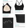 imageSports Bras for WomenPadded Sports Bra Tank Top Sexy Crisscross Back High Impact Longline Workout Yoga Bra4black