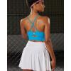 imageSports Bras for WomenPadded Sports Bra Tank Top Sexy Crisscross Back High Impact Longline Workout Yoga Bra4bright Blue